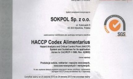 HACCP Certificate