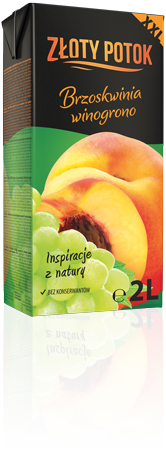 Peach and grape drink  Złoty Potok 2L